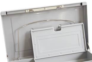 得力9338 手提金库 保险箱 收银箱 收钱箱