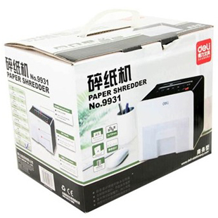 得力9931碎纸机小型桌面迷你电动粉碎机家用办公碎纸机