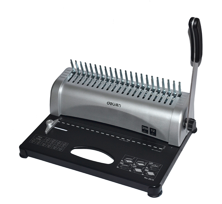 得力文具批发得力3870梳式装订机 打孔机 压条装订机