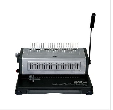 得力3874 胶圈装订机 打孔机 21孔全抽刀