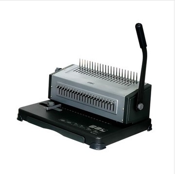 得力3874 胶圈装订机 打孔机 21孔全抽刀