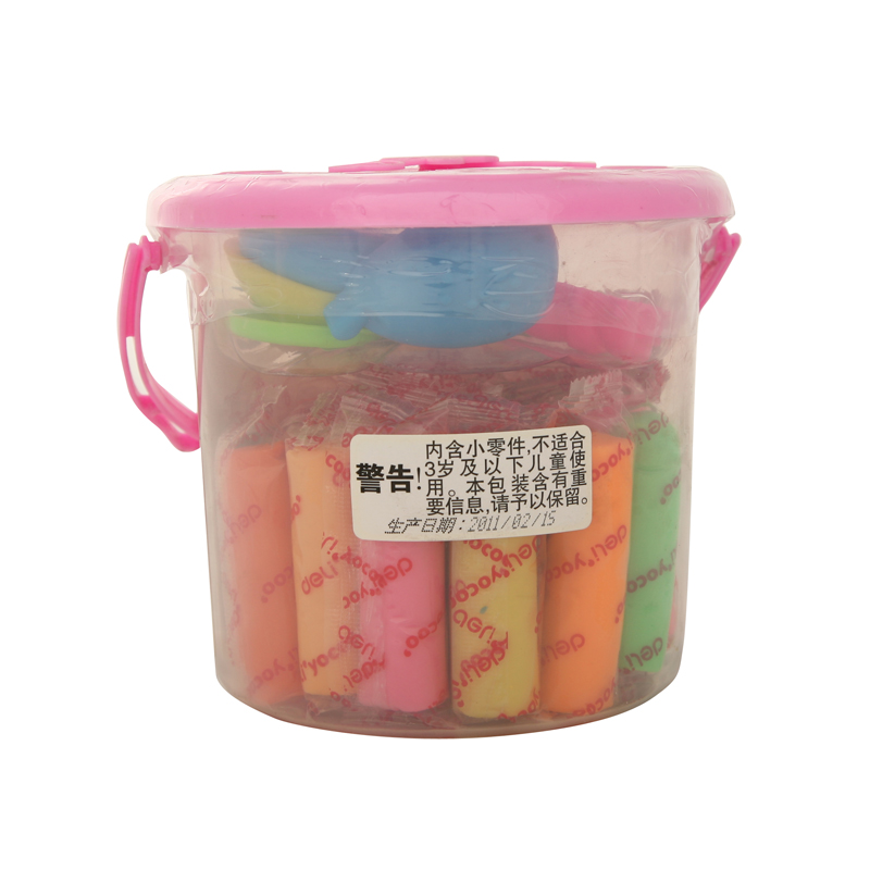 得力7025彩泥 24色彩泥配带磨具