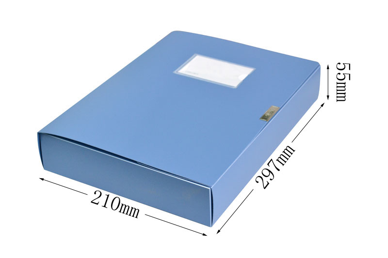 得力5643折叠式3寸档案盒A4塑料文件盒资料盒背宽