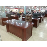 1.8米班台+牛皮班椅