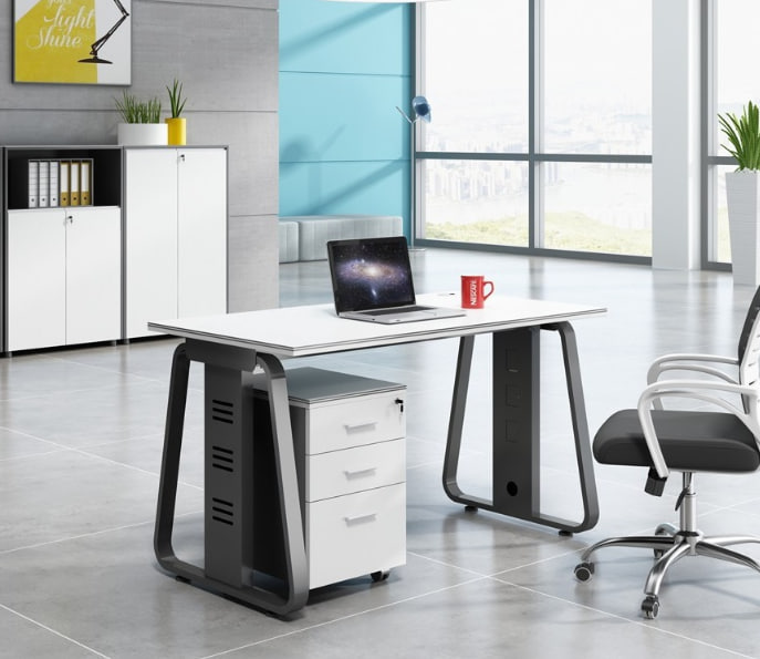 简约现代8人办公桌职员电脑桌椅