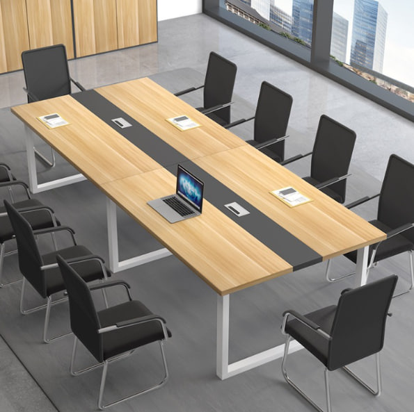 办公家具会议桌长桌简约现代会议室小型洽谈接待长条办公桌椅组合