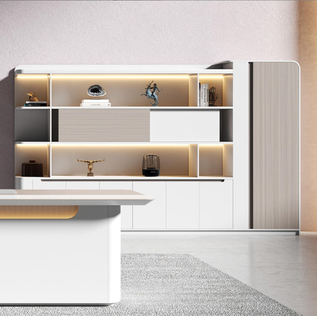 新款现代简约代尔大班台工作桌 办公室老板桌总裁桌办公桌椅组合