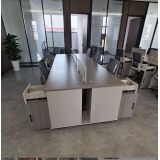 职员办公桌简约现代轻奢高级办公室面对面六人员工位办公桌组合