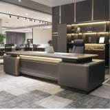 迪欧新款简约现代大气办公室总裁桌组合商务经理办公家具总裁桌